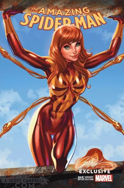 The Amazing Spider-Man, Vol. 4 #15C (J.Scott Campbell Exclusive Color Variant) Signed Variant w/COA