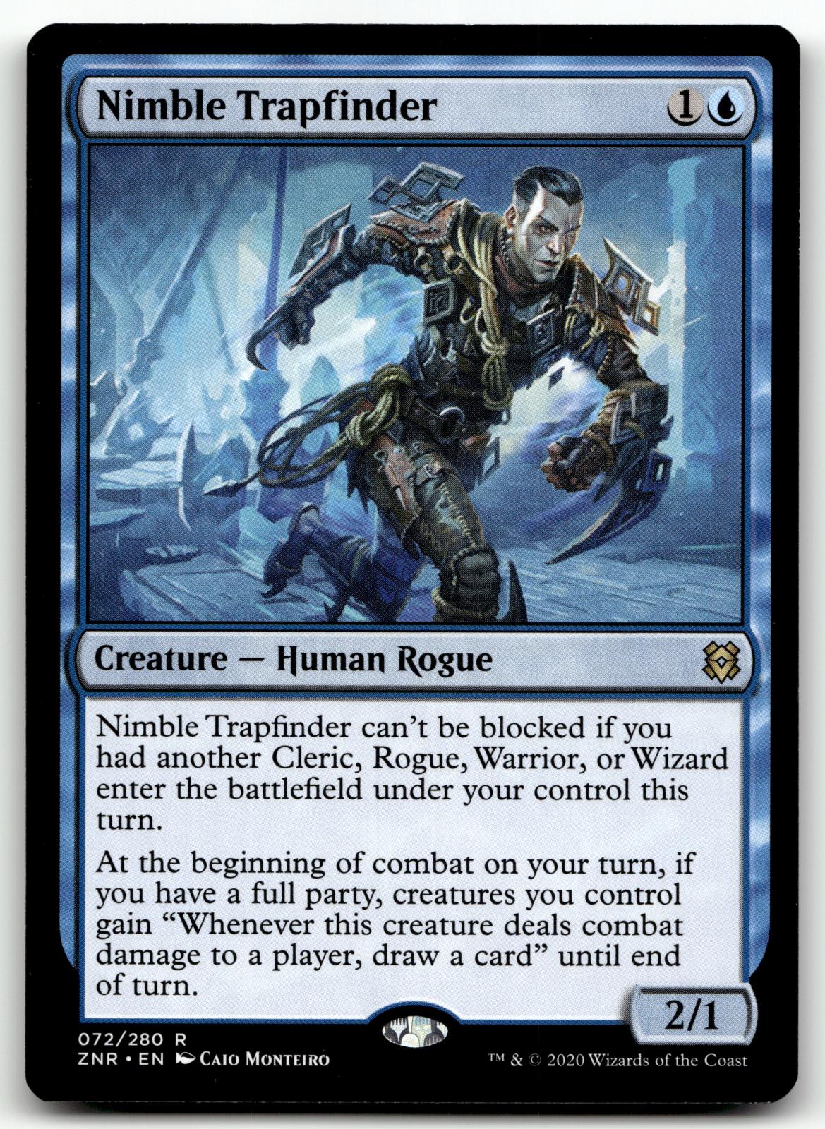 Nimble Trapfinder 72 Rare Zendikar Rising Magic: The Gathering Near Mint