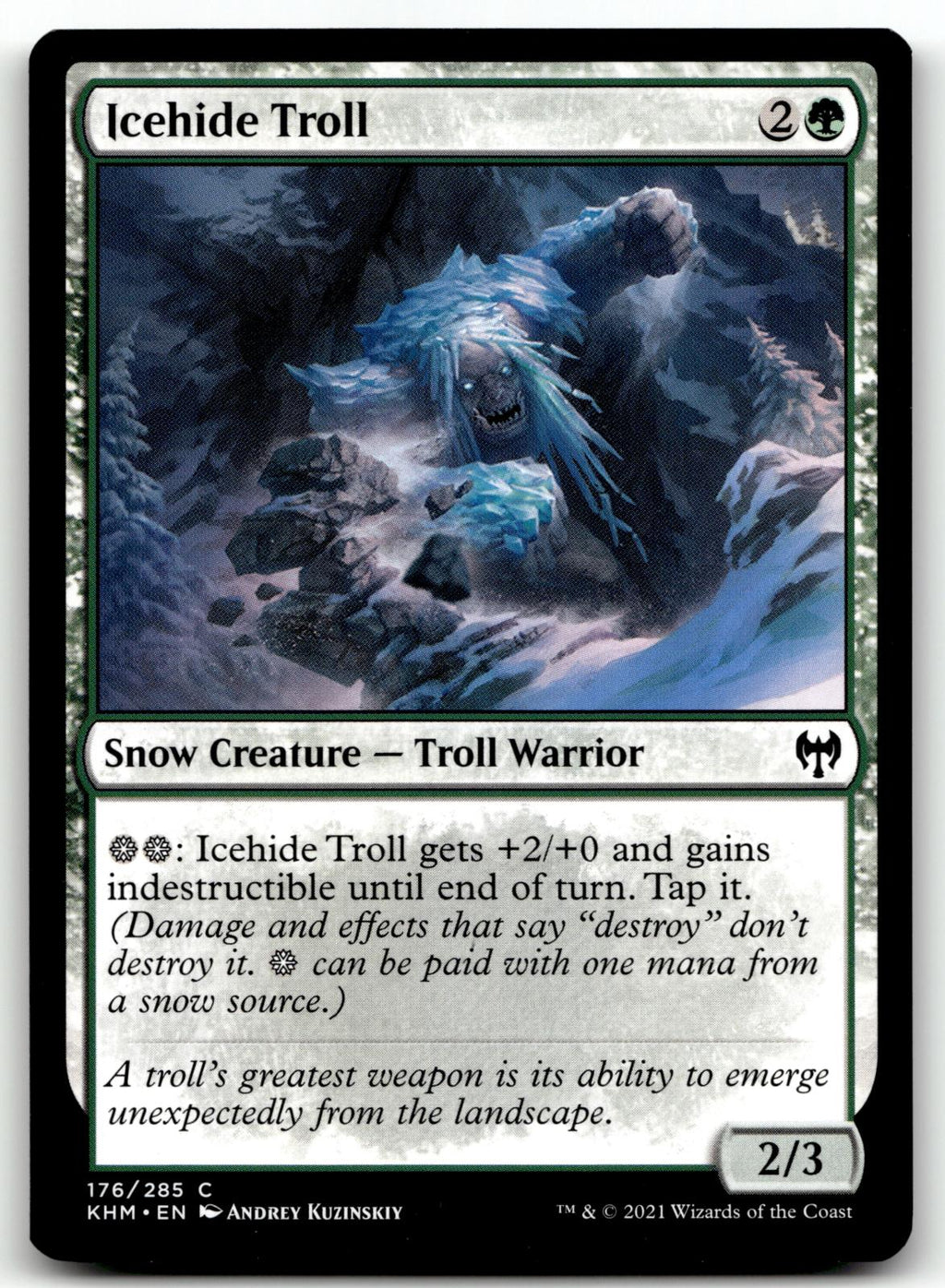 Icehide Troll 176 Common Kaldheim Magic: The Gathering Near Mint