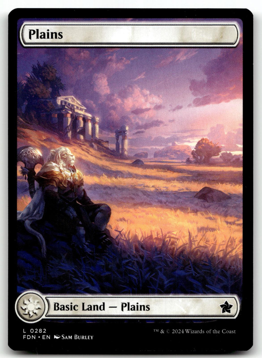 Plains (0282) 282 Land Foundations Magic: The Gathering Near Mint