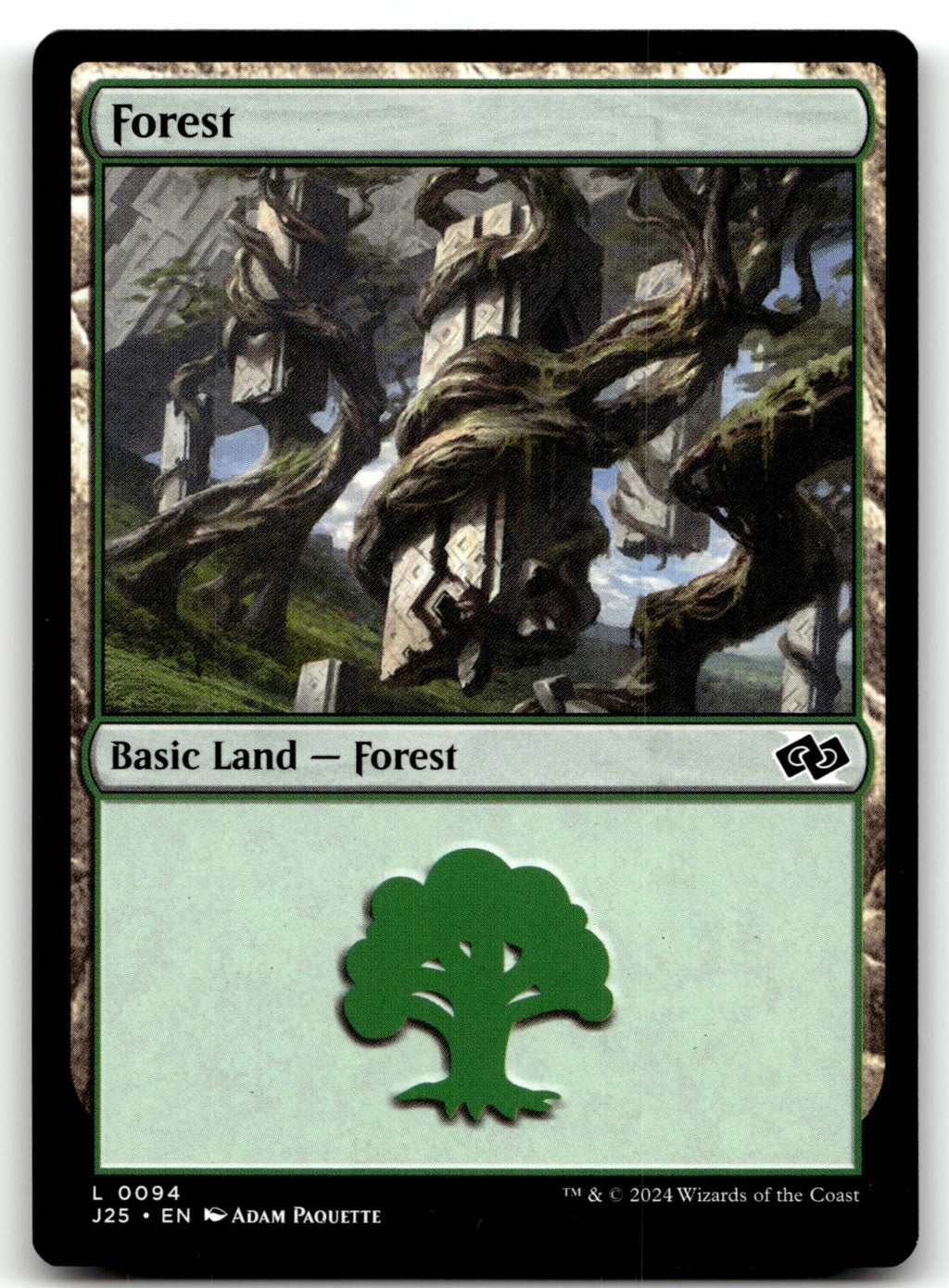 Forest (0094) 94 Land Foundations Jumpstart Magic: The Gathering Near Mint