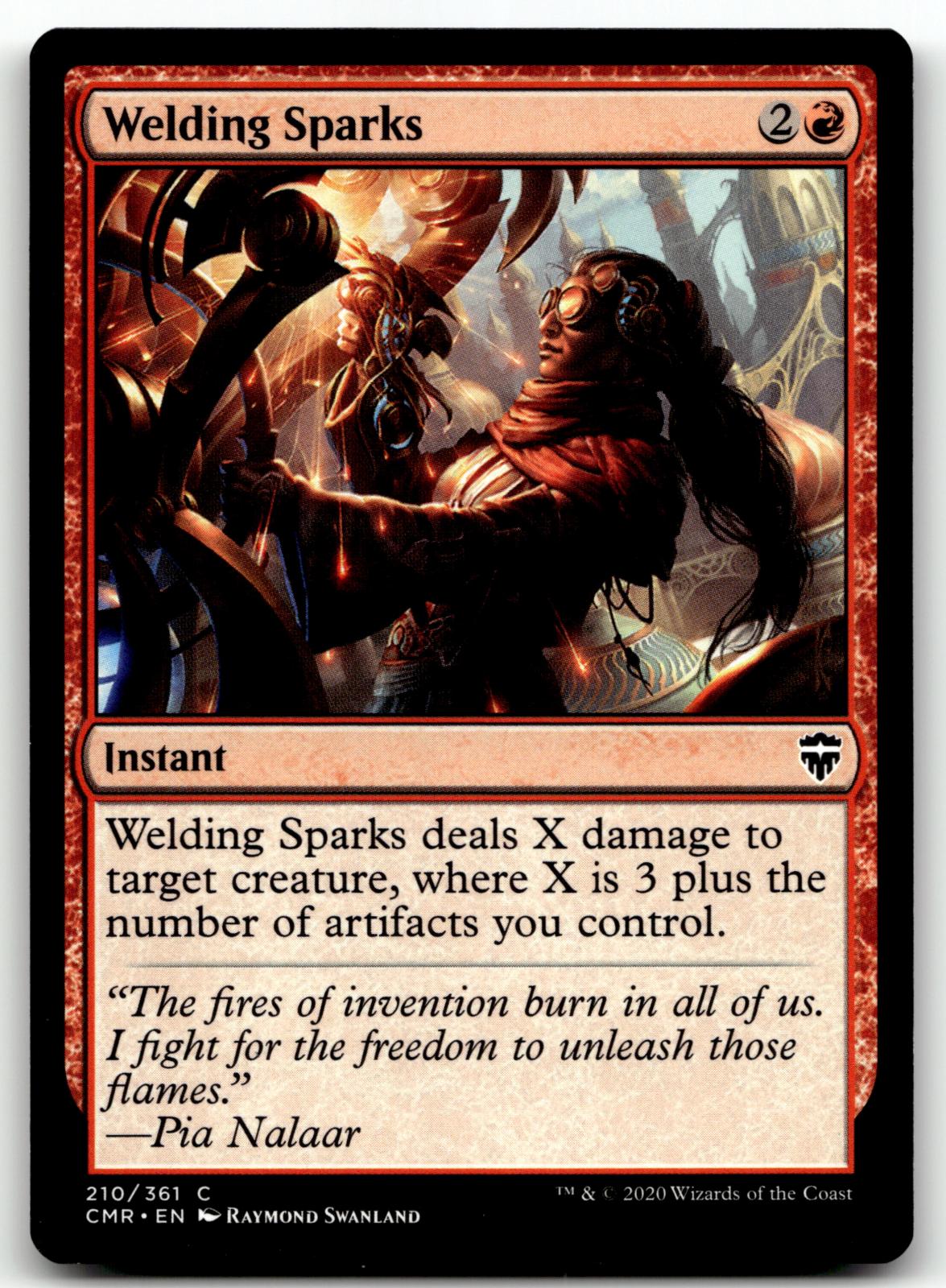 Welding Sparks 210 Common Commander Legends Magic: The Gathering Near Mint