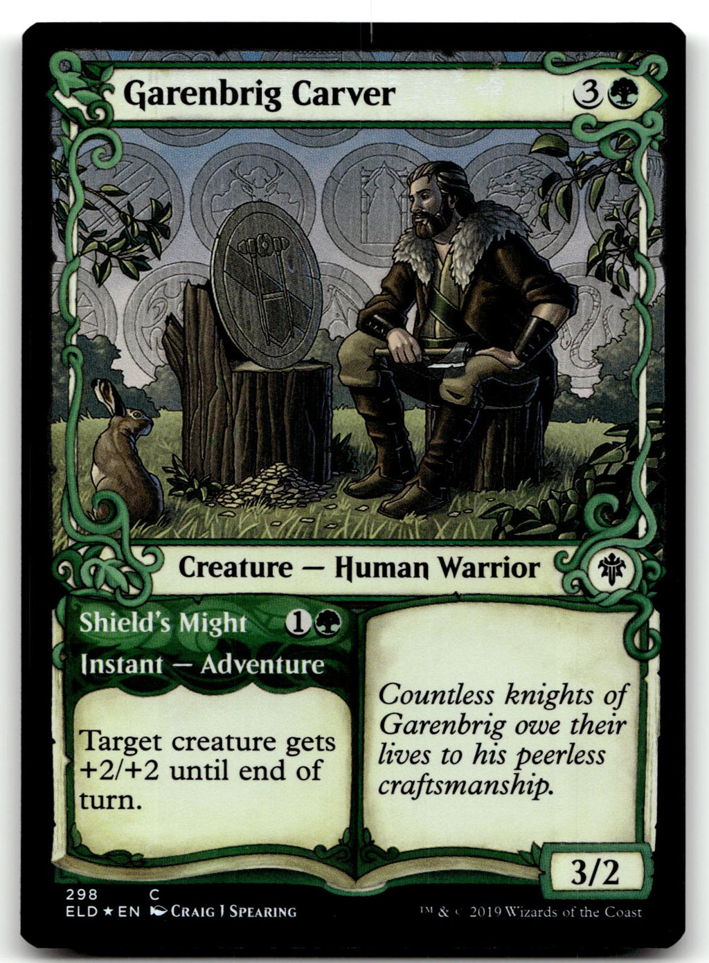 Garenbrig Carver (Showcase) 298 Throne of Eldraine Magic: The Gathering Foil NM