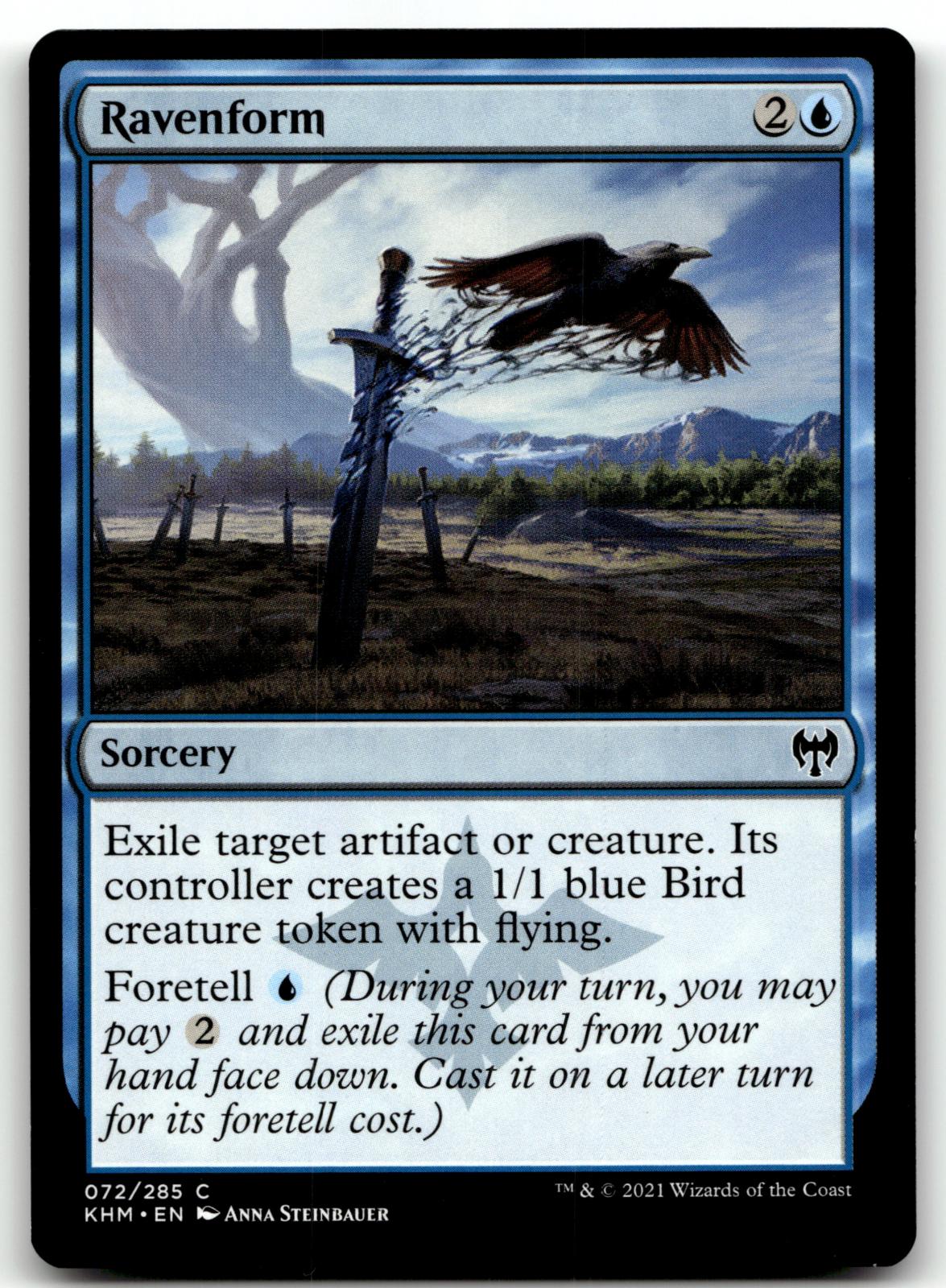 Ravenform 72 Common Kaldheim Magic: The Gathering Near Mint