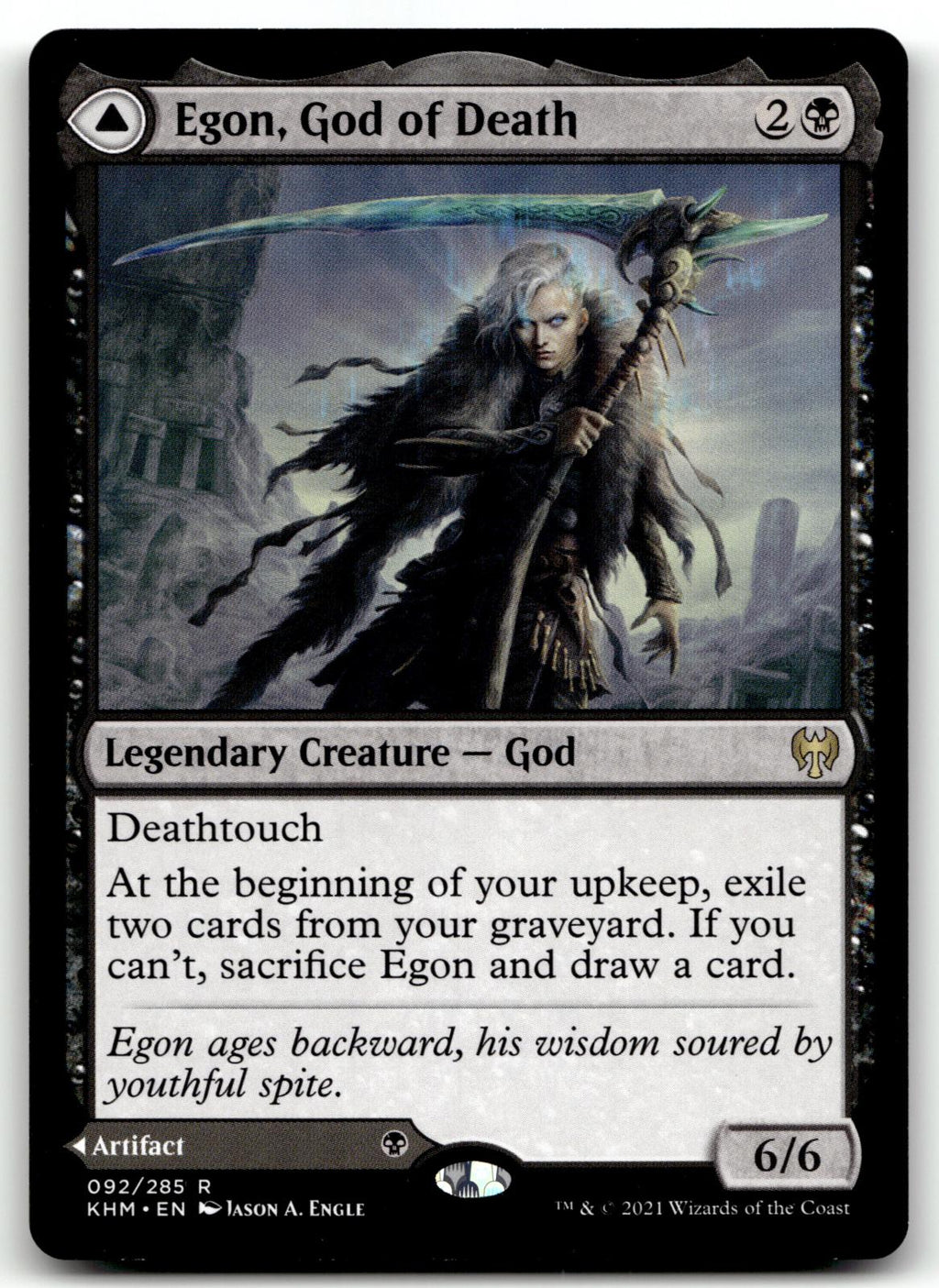 Egon, God of Death 92 Rare Kaldheim Magic: The Gathering Near Mint
