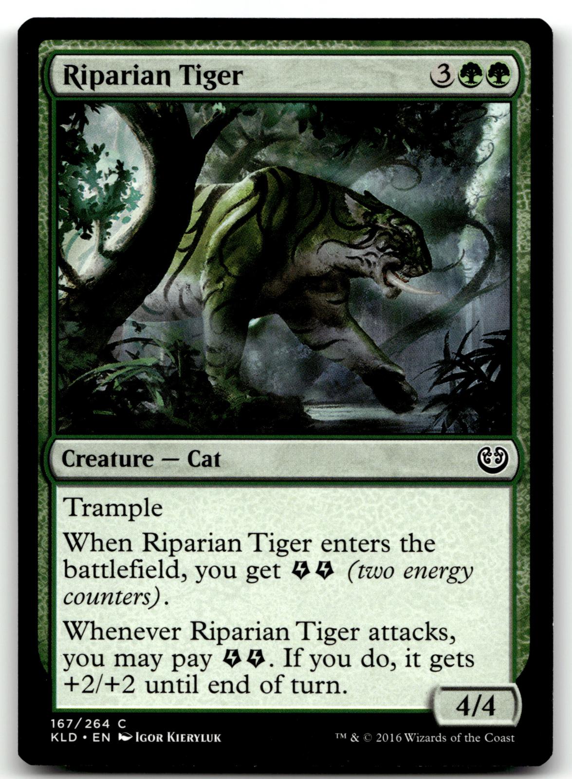 Riparian Tiger 167 Common Kaladesh Magic: The Gathering Near Mint