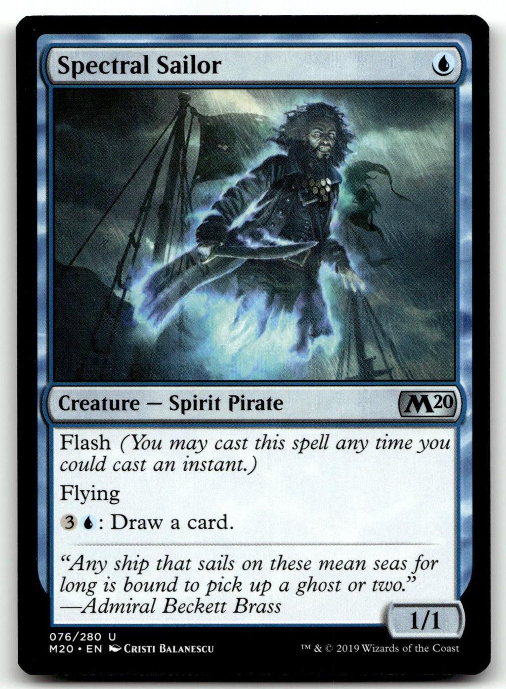 Spectral Sailor 76 Uncommon Core Set 2020 Magic: The Gathering Near Mint