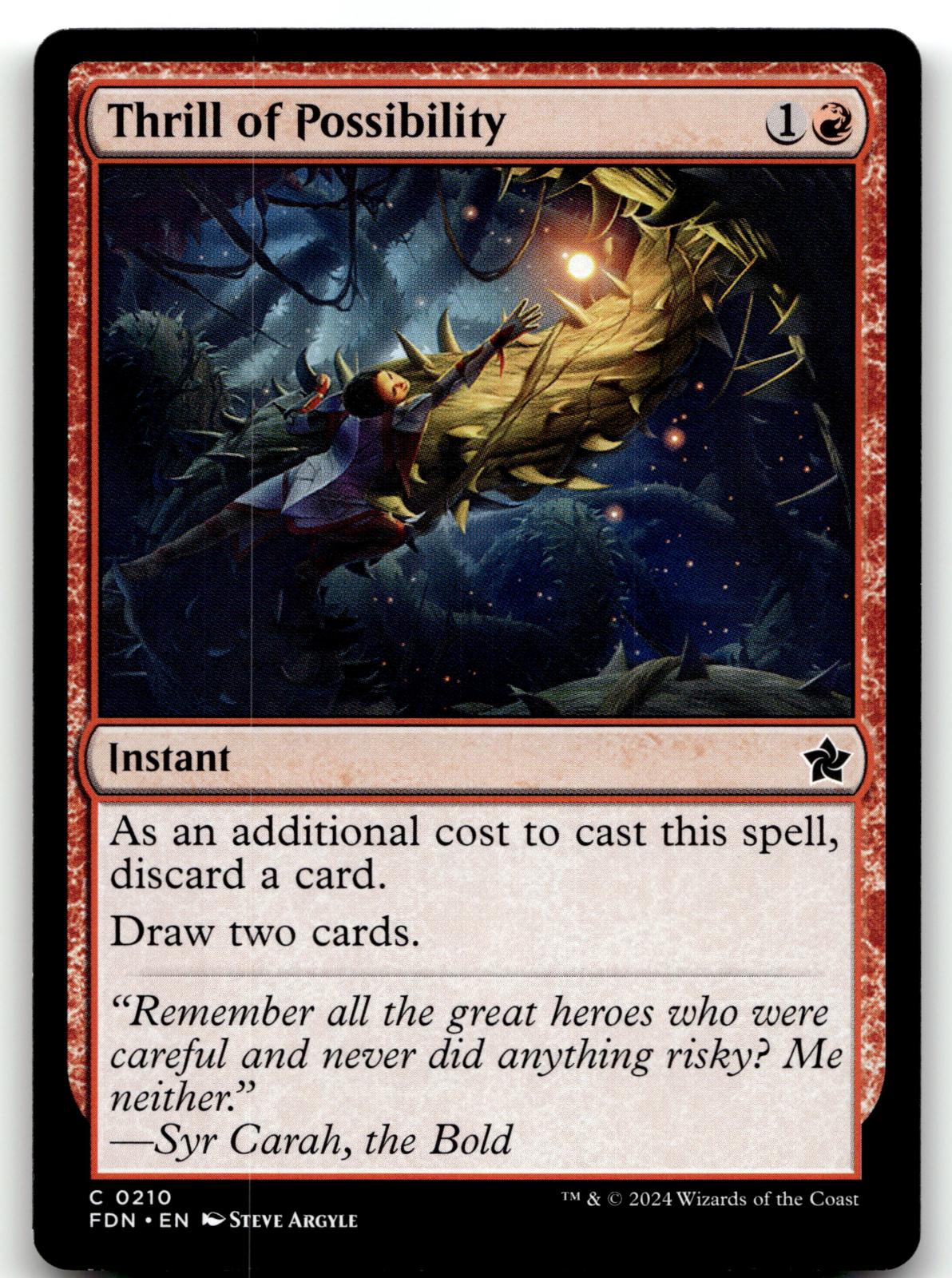 Thrill of Possibility 210 Common Foundations Magic: The Gathering Near Mint