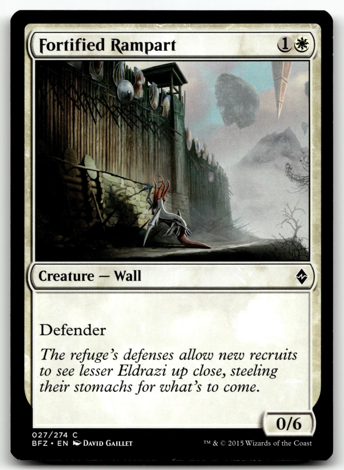 Fortified Rampart 27 Common Battle for Zendikar Magic: The Gathering Near Mint