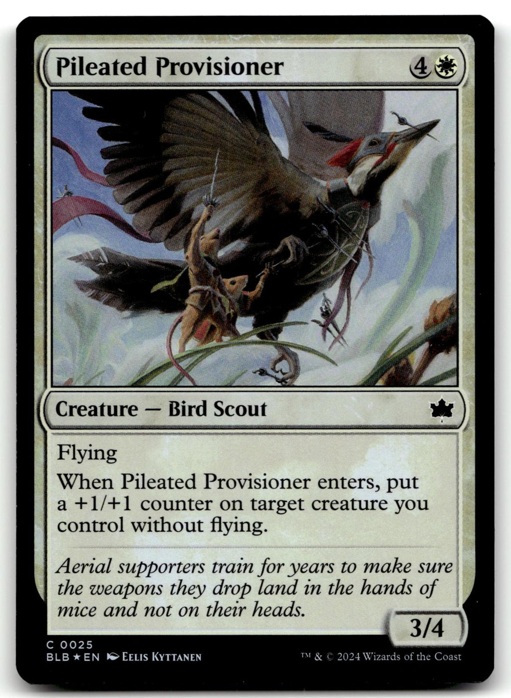 Pileated Provisioner 25 Common Bloomburrow Magic: The Gathering Foil Near Mint