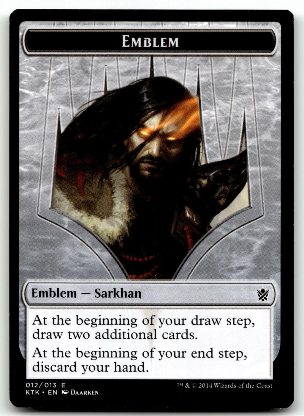 Emblem - Sarkhan, the Dragonspeaker 12 Khans of Tarkir Magic: The Gathering NM
