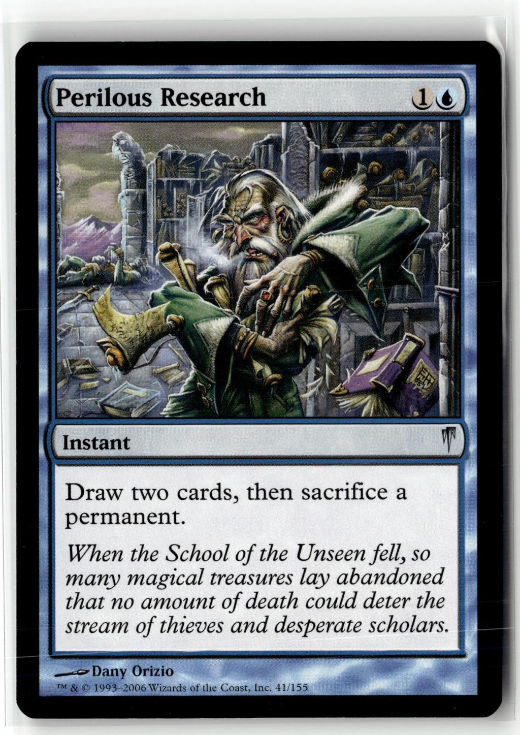 Perilous Research 41 Uncommon Coldsnap Magic: The Gathering Near Mint