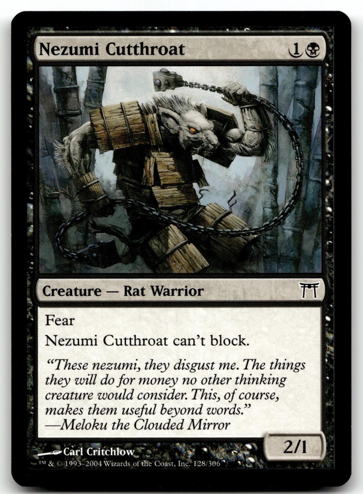 Nezumi Cutthroat 128 Common Champions of Kamigawa Magic: The Gathering Near Mint