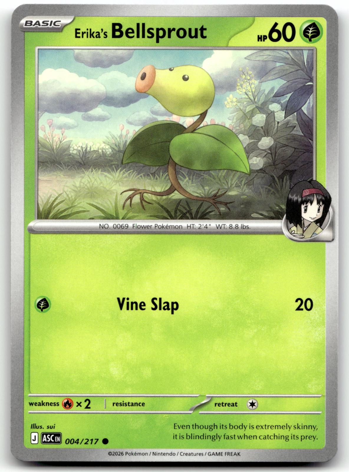Erika's Bellsprout 004/217 Common Ascended Heroes Pokemon Near Mint