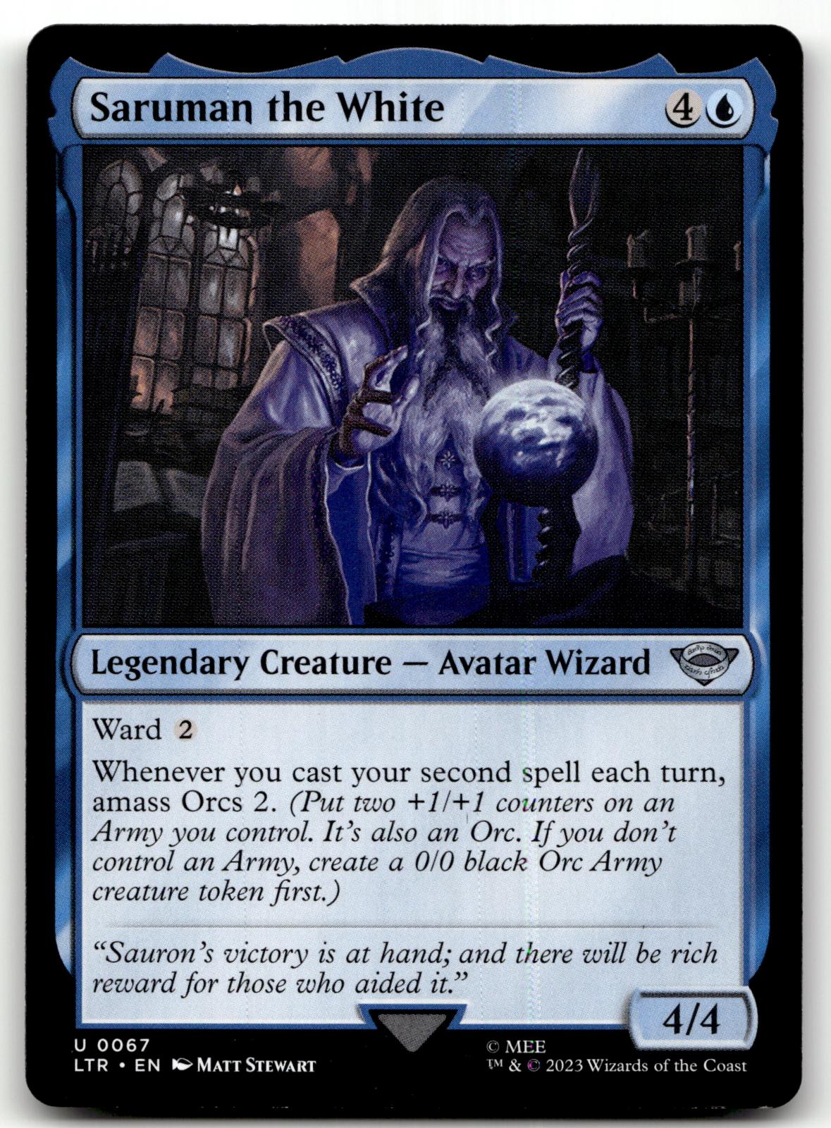 Saruman the White 67 Universes Beyond: The Lord of the Rings: Tales of Middle-earth Magic: The Gathering NM