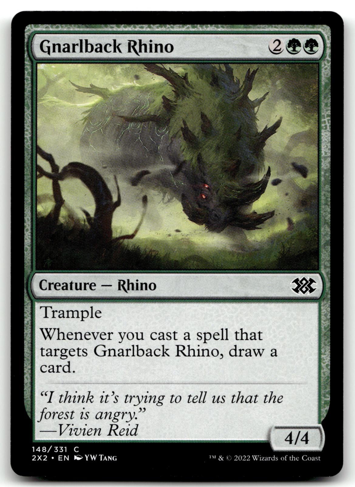 Gnarlback Rhino 148 Common Double Masters 2022 Magic: The Gathering Near Mint