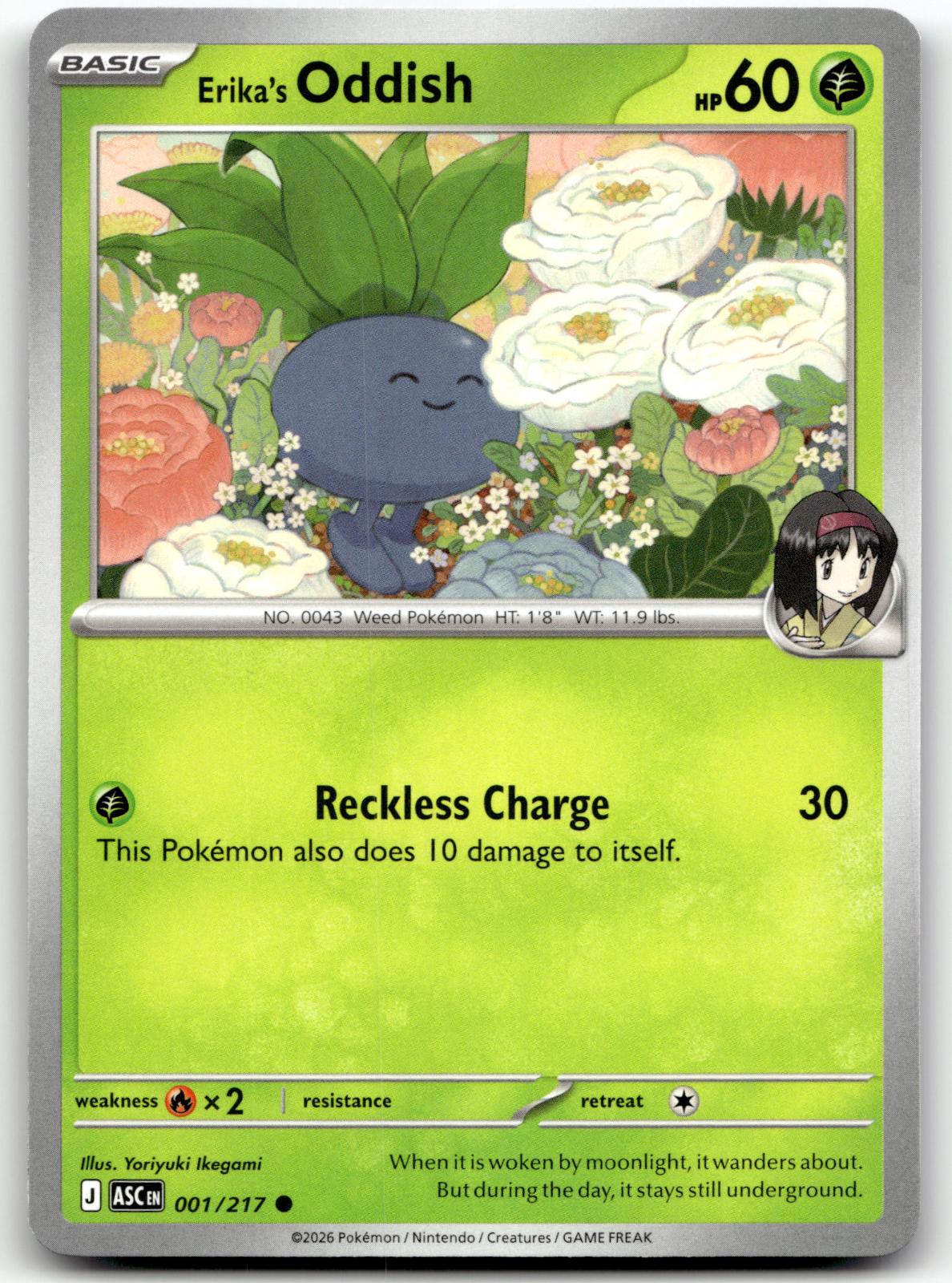 Erika's Oddish 001/217 Common Ascended Heroes Pokemon Near Mint