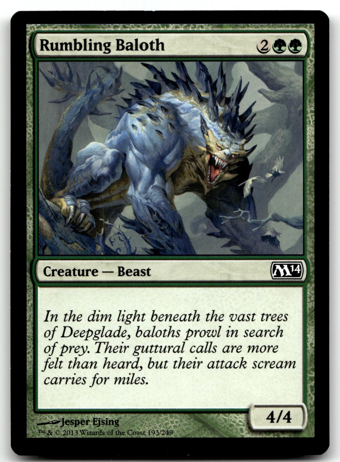 Rumbling Baloth 193 Common Magic 2014 (M14) Magic: The Gathering Near Mint