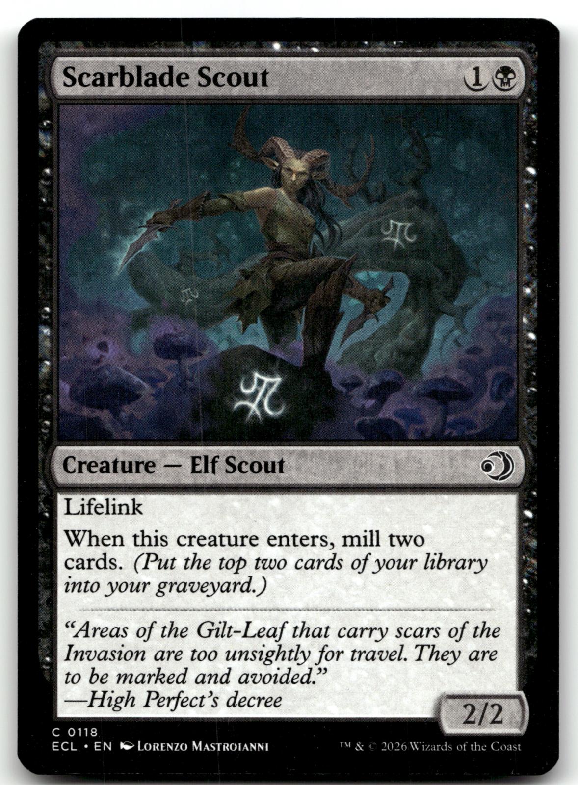 Scarblade Scout 118 Common Lorwyn Eclipsed Magic: The Gathering Near Mint