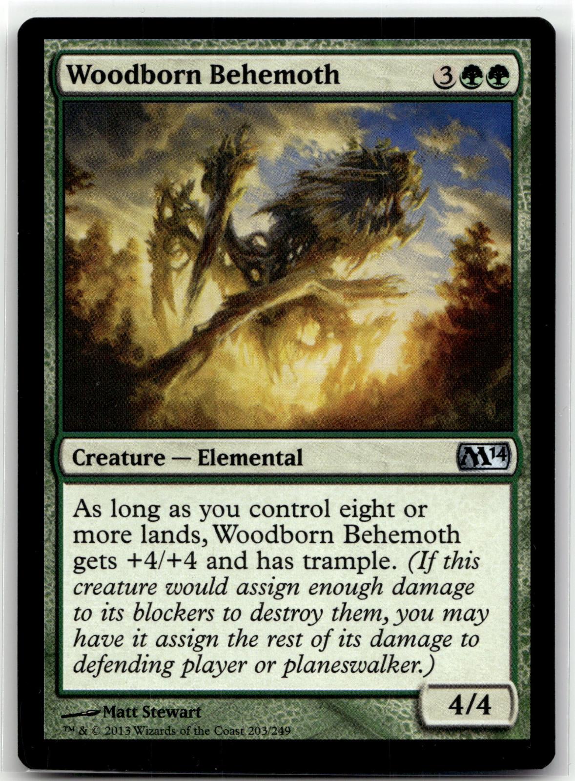 Woodborn Behemoth 203 Uncommon Magic 2014 (M14) Magic: The Gathering Near Mint