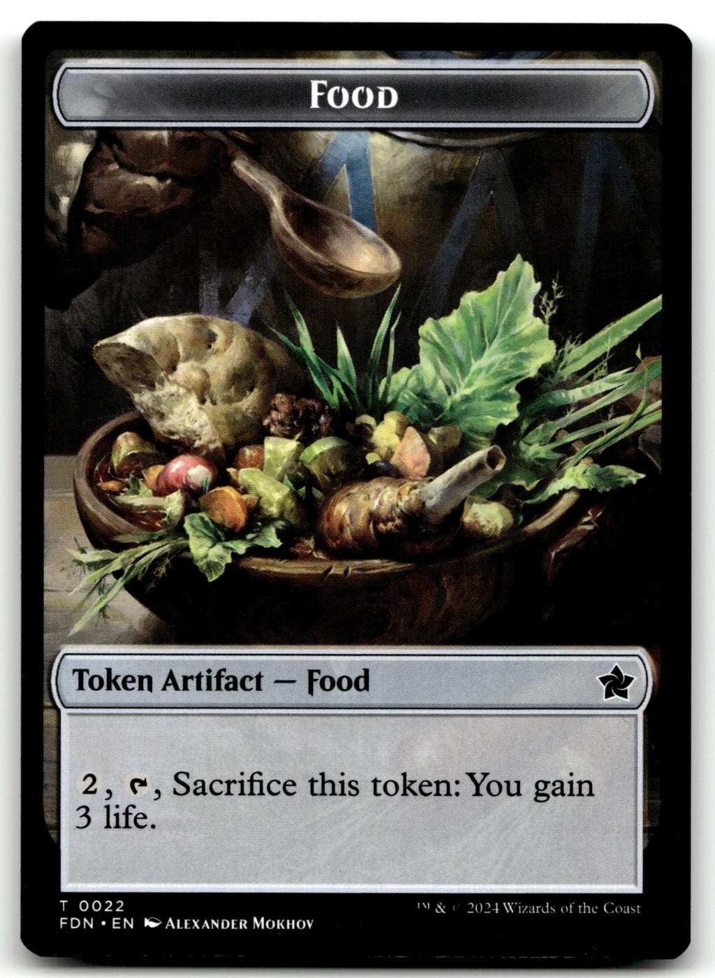 Food // Treasure Double-Sided Token 22 // 23 Foundations Magic: The Gathering NM