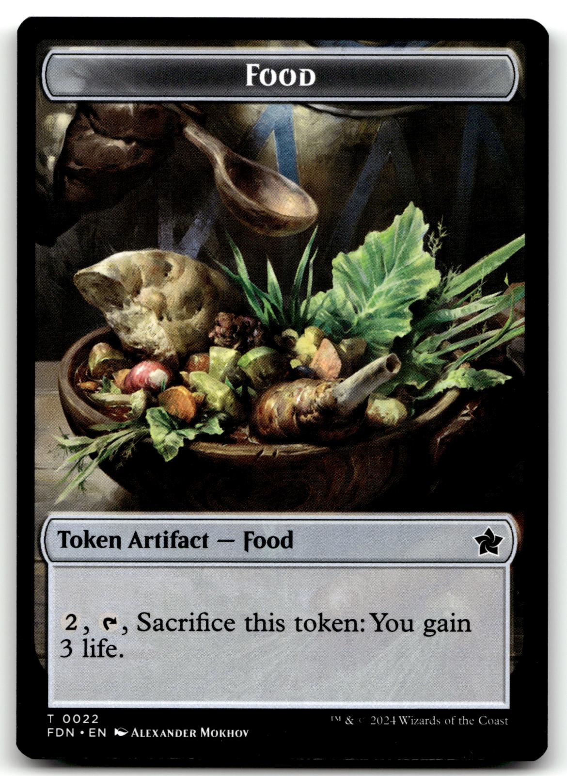 Food // Treasure Double-Sided Token 22 // 23 Foundations Magic: The Gathering NM