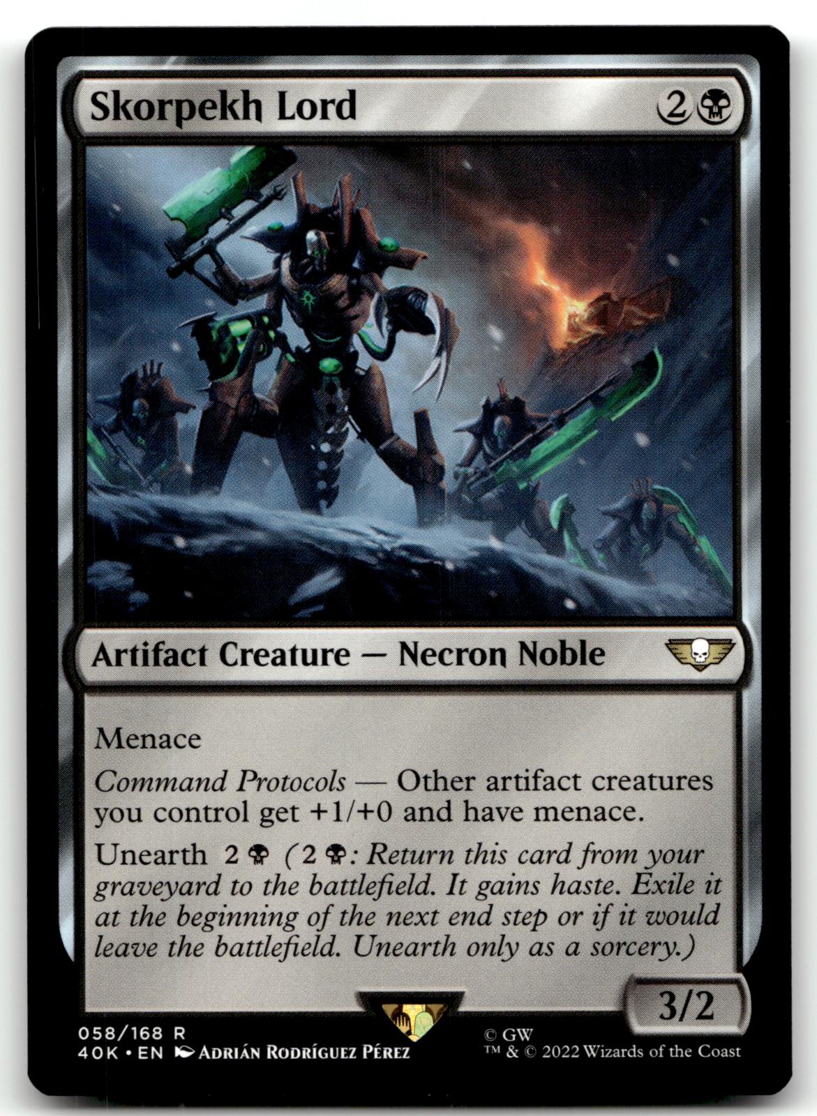 Skorpekh Lord 58 Rare Universes Beyond: Warhammer 40,000 Magic: The Gathering NM