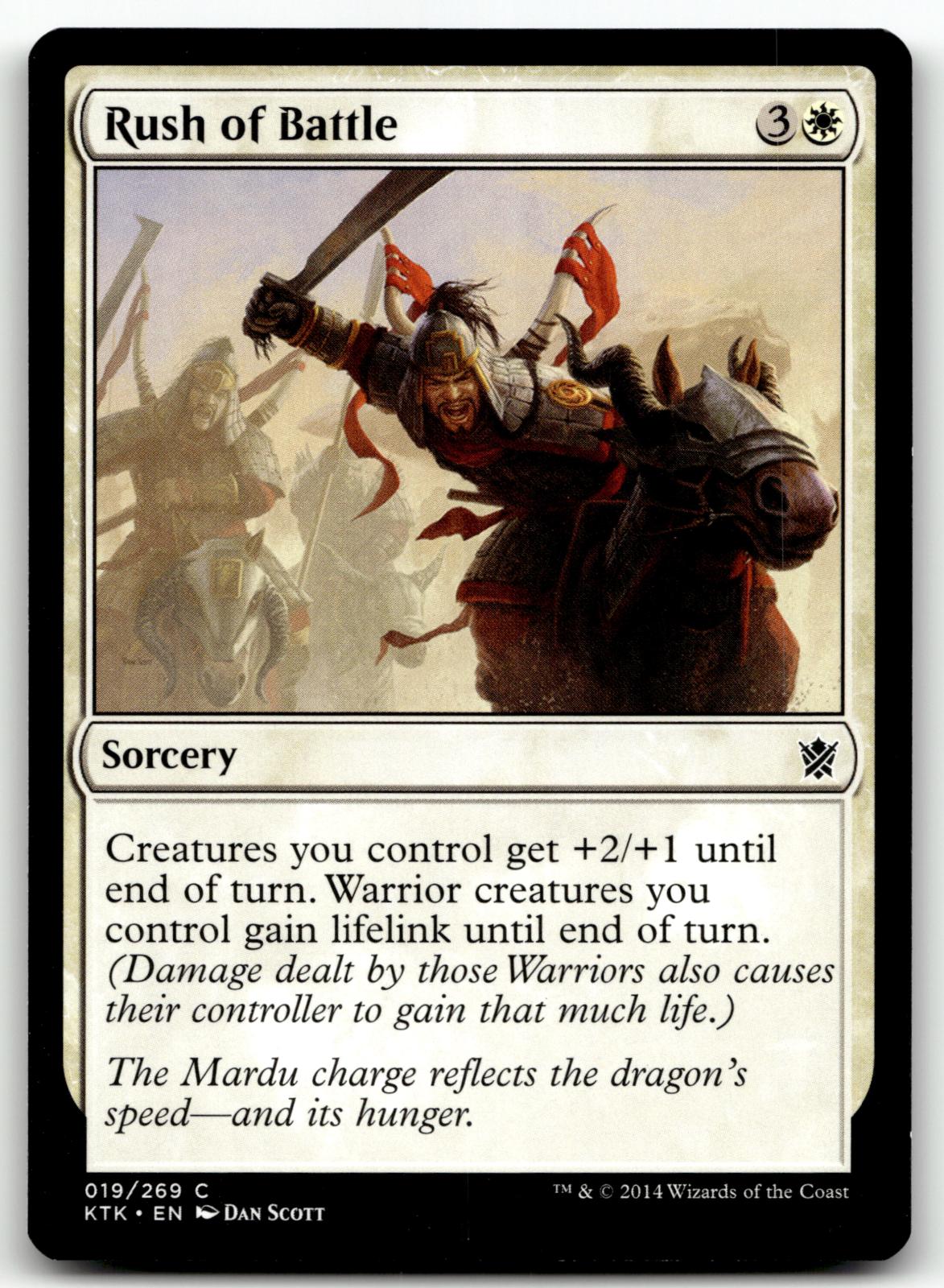 Rush of Battle 19 Common Khans of Tarkir Magic: The Gathering Near Mint