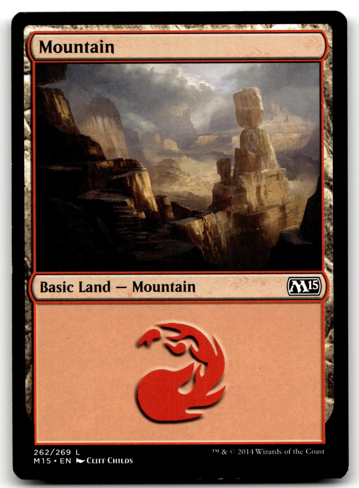 Mountain (262) 262 Land Magic 2015 (M15) Magic: The Gathering Near Mint