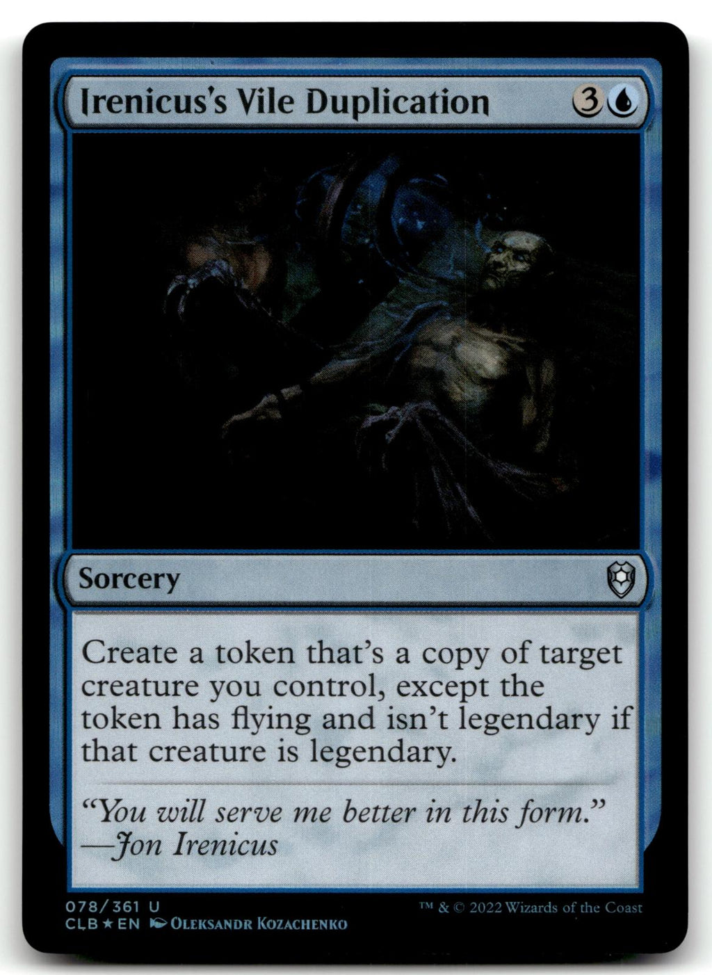 Irenicus's Vile Duplication 78 Commander Legends: Battle for Baldur's Gate Magic: The Gathering NM