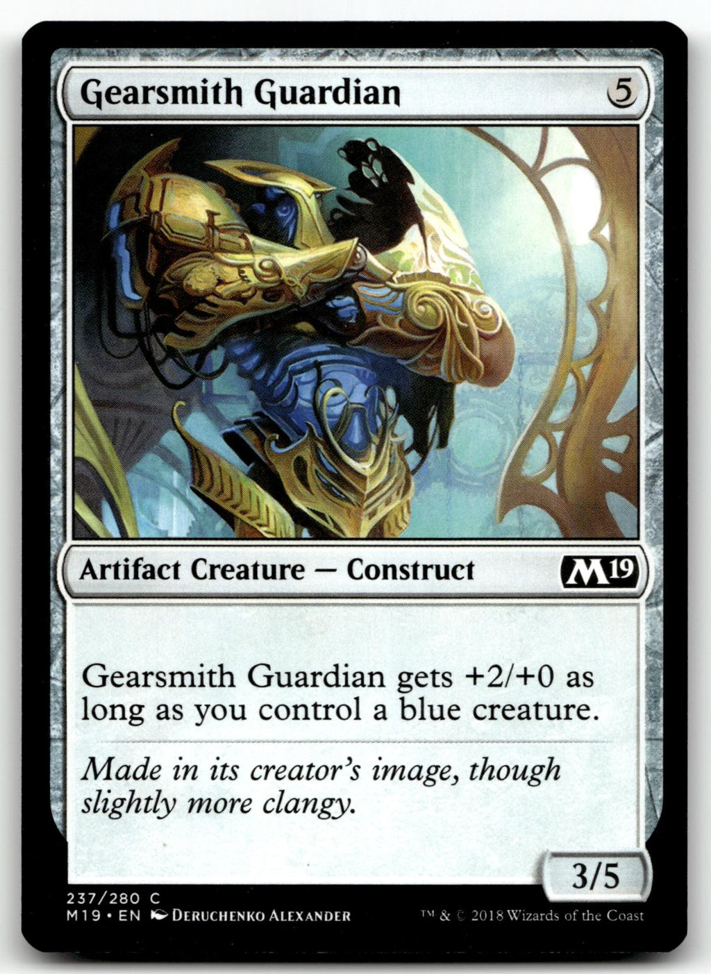 Gearsmith Guardian 237 Common Core Set 2019 Magic: The Gathering Near Mint