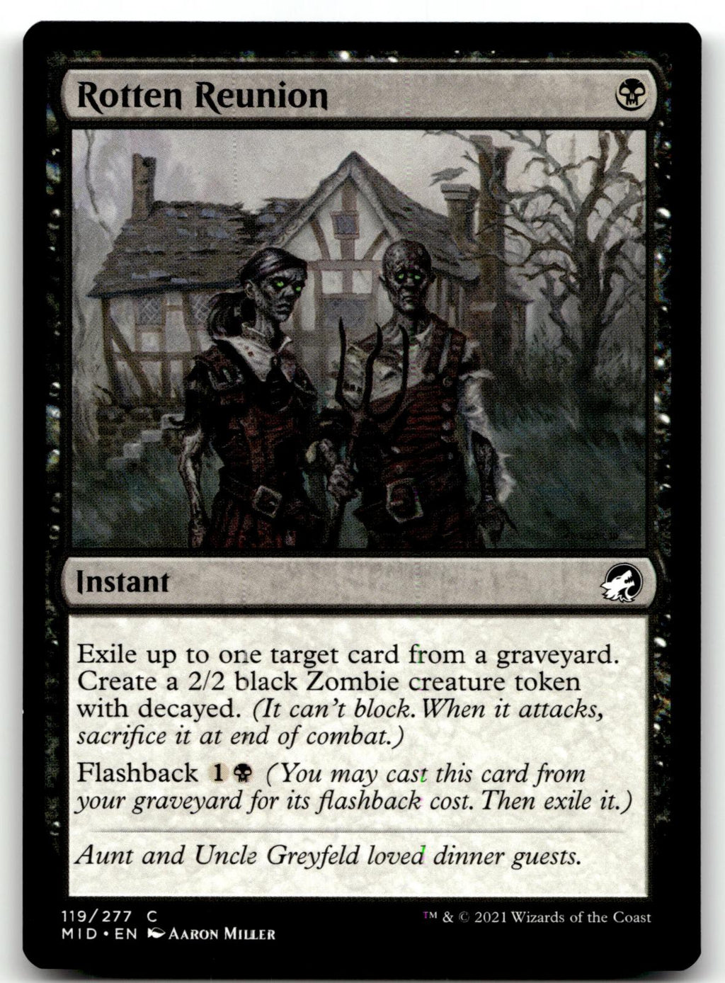 Rotten Reunion 119 Common Innistrad: Midnight Hunt Magic: The Gathering NM