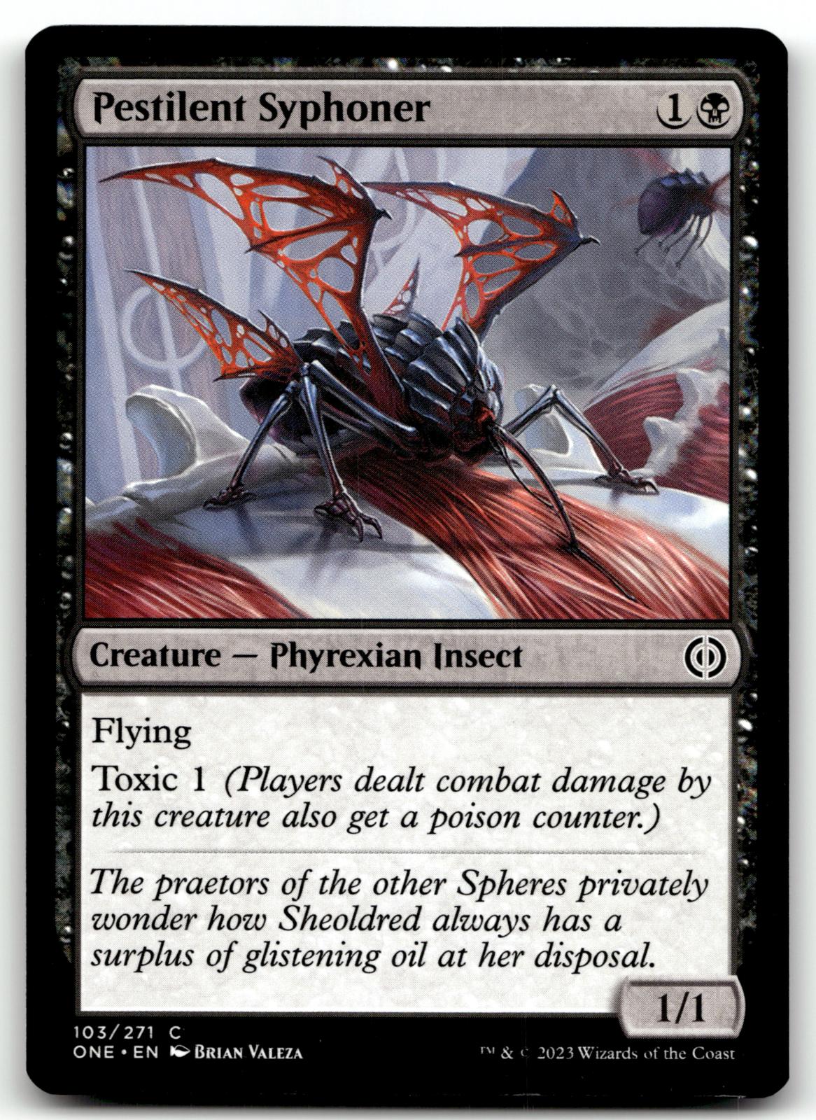Pestilent Syphoner 103 Common Phyrexia: All Will Be One Magic: The Gathering NM