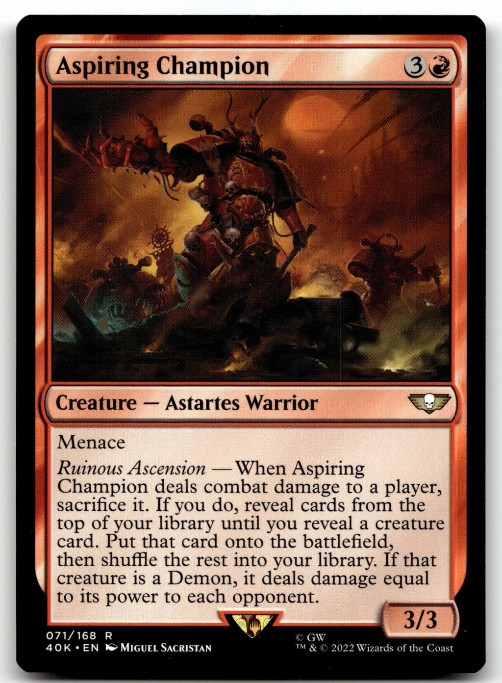 Aspiring Champion (Surge Foil) 71 Universes Beyond: Warhammer 40,000