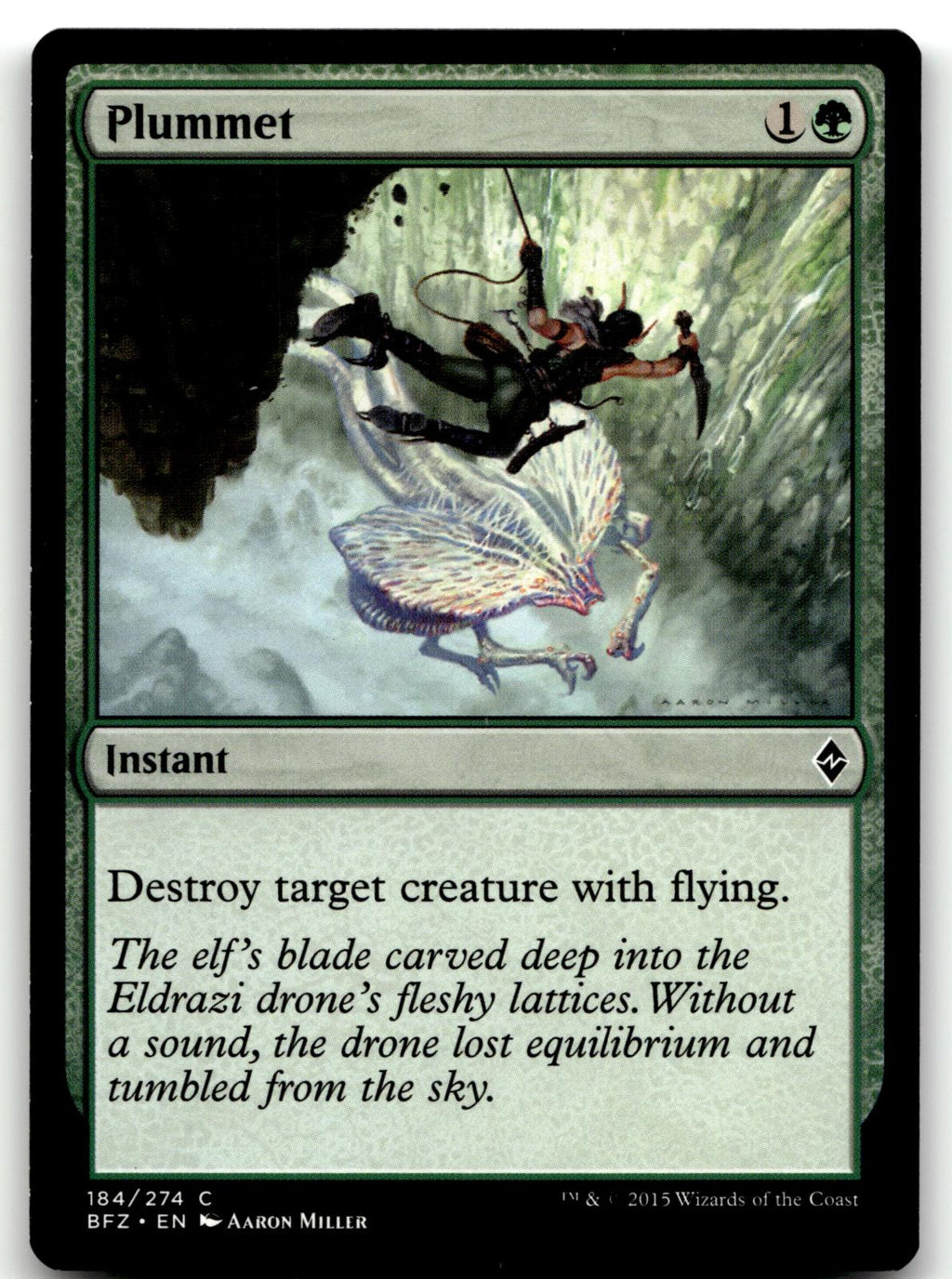 Plummet 184 Common Battle for Zendikar Magic: The Gathering Near Mint