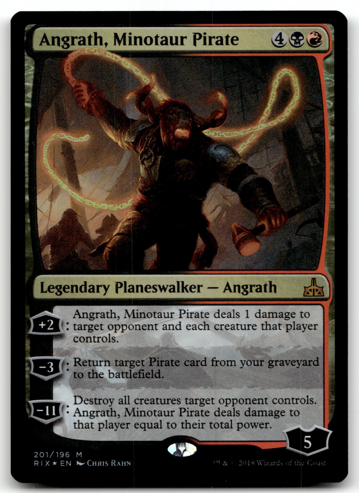 Angrath, Minotaur Pirate 201 Rivals of Ixalan Magic: The Gathering Foil NM