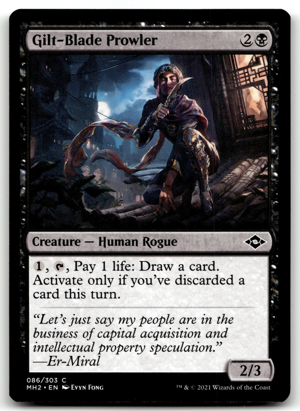 Gilt-Blade Prowler 86 Common Modern Horizons 2 Magic: The Gathering Near Mint
