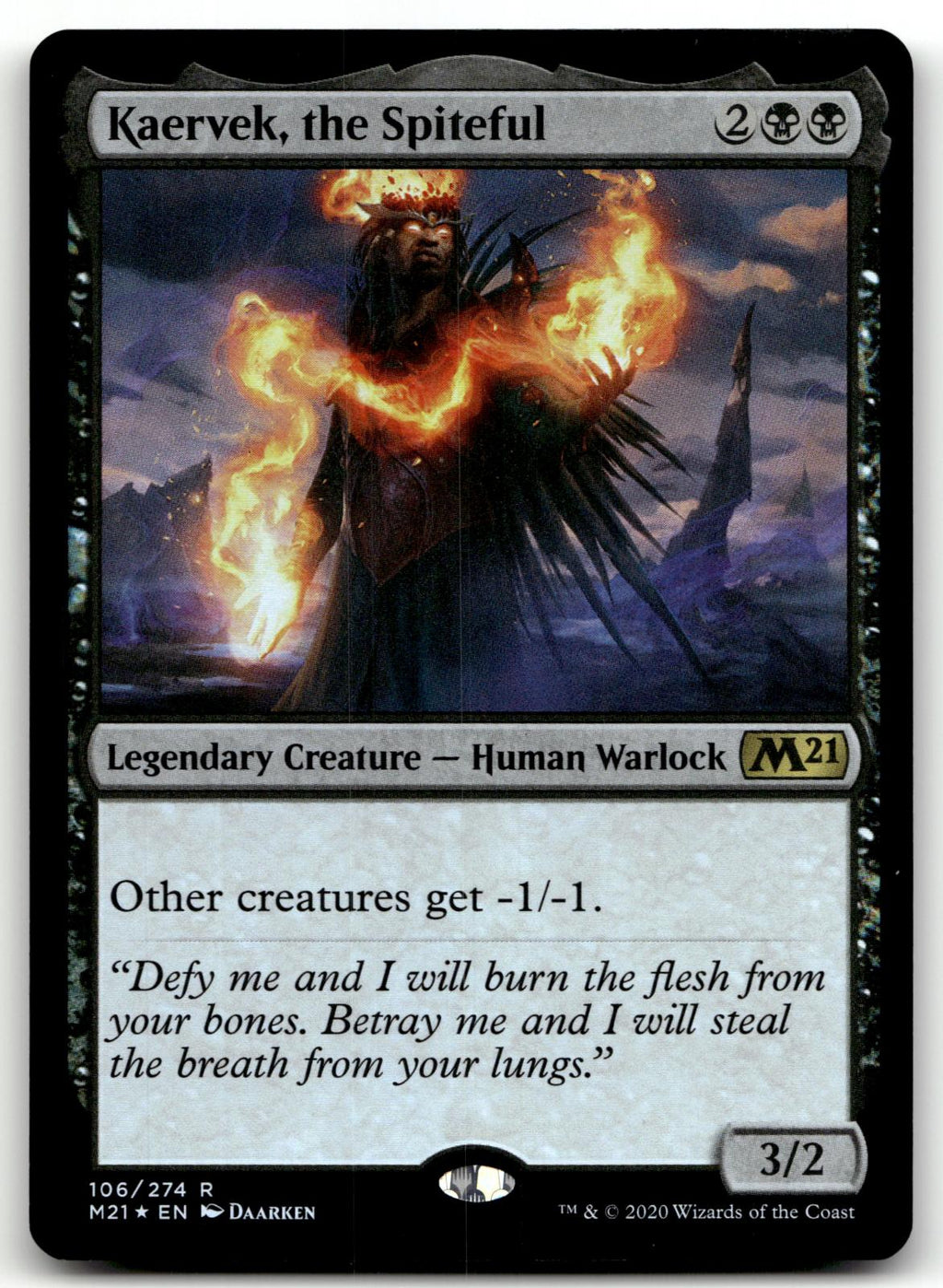 Kaervek, the Spiteful 106 Rare Core Set 2021 Magic: The Gathering Foil Near Mint