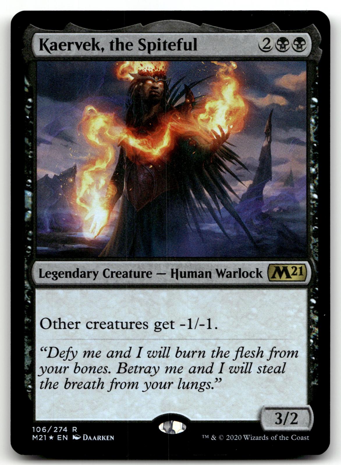 Kaervek, the Spiteful 106 Rare Core Set 2021 Magic: The Gathering Foil Near Mint