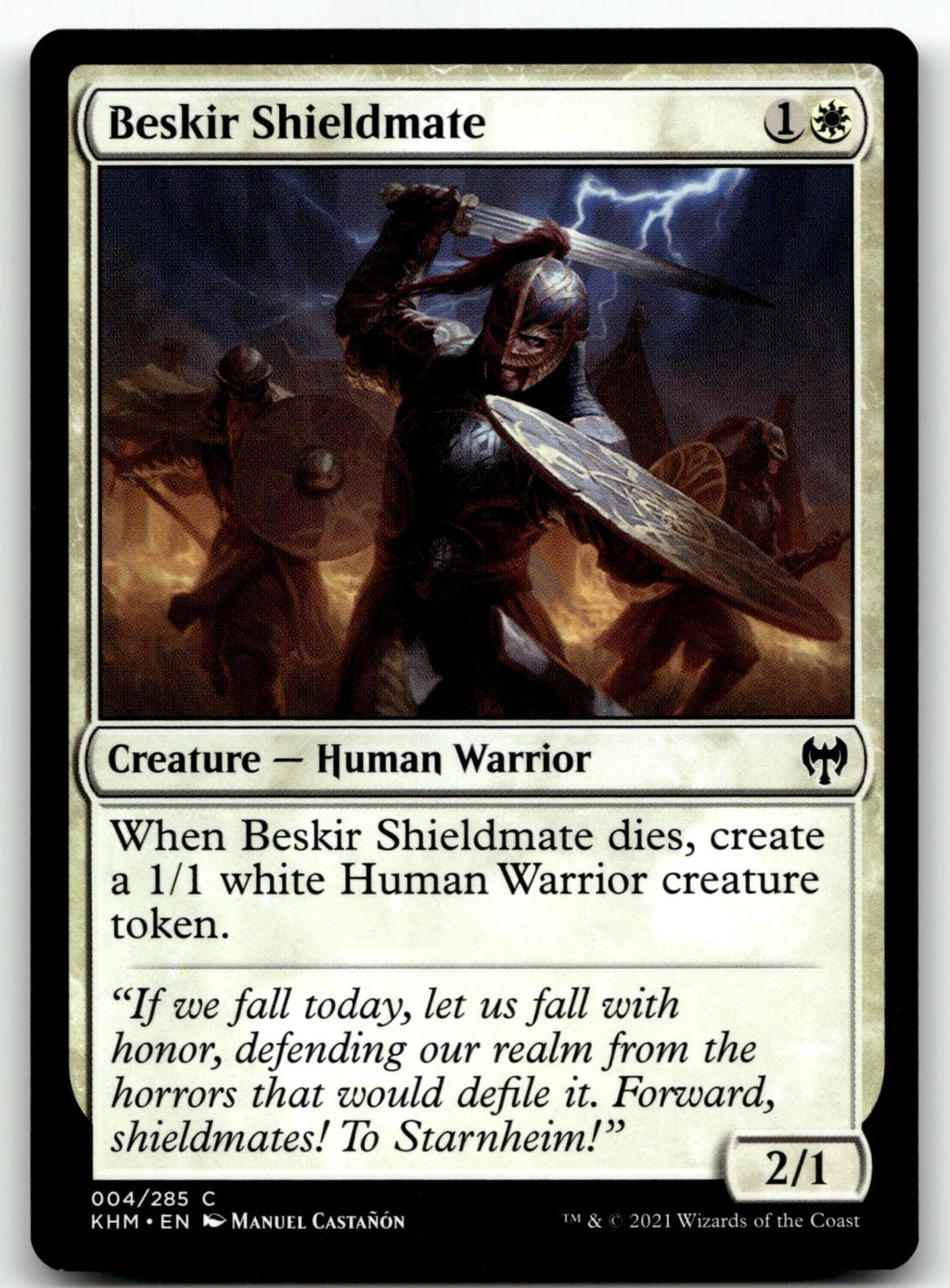 Beskir Shieldmate 4 Common Kaldheim Magic: The Gathering Near Mint