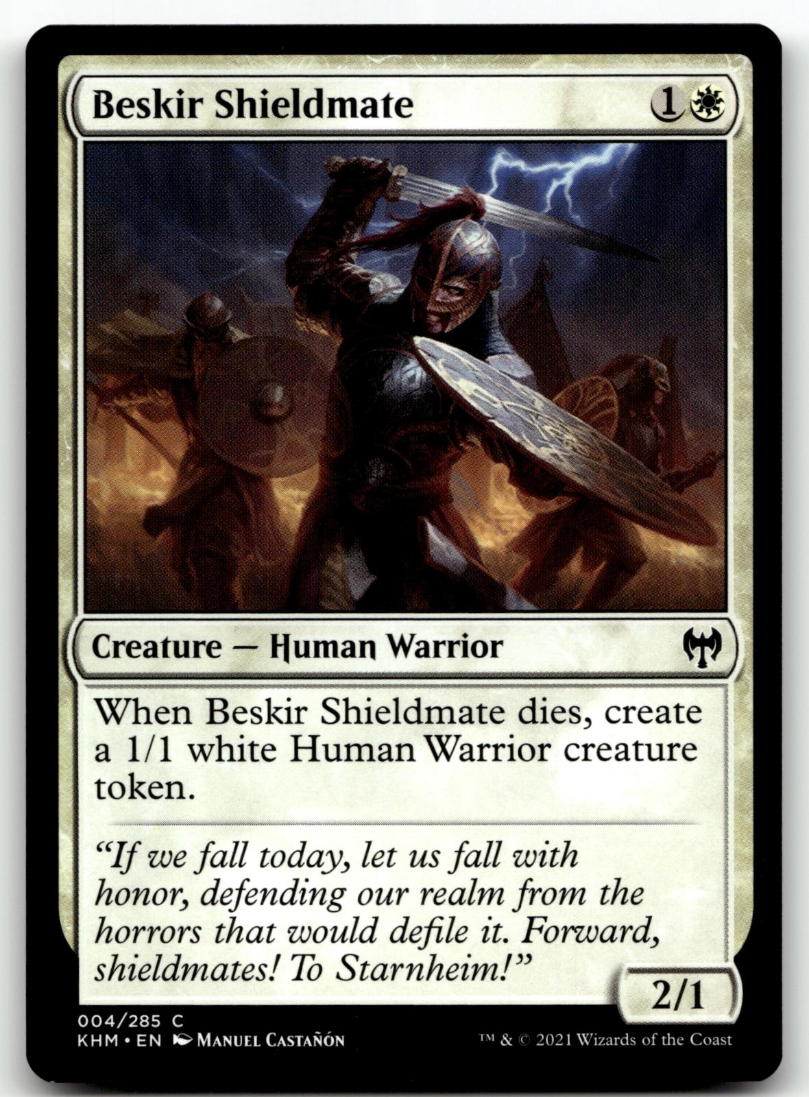 Beskir Shieldmate 4 Common Kaldheim Magic: The Gathering Near Mint