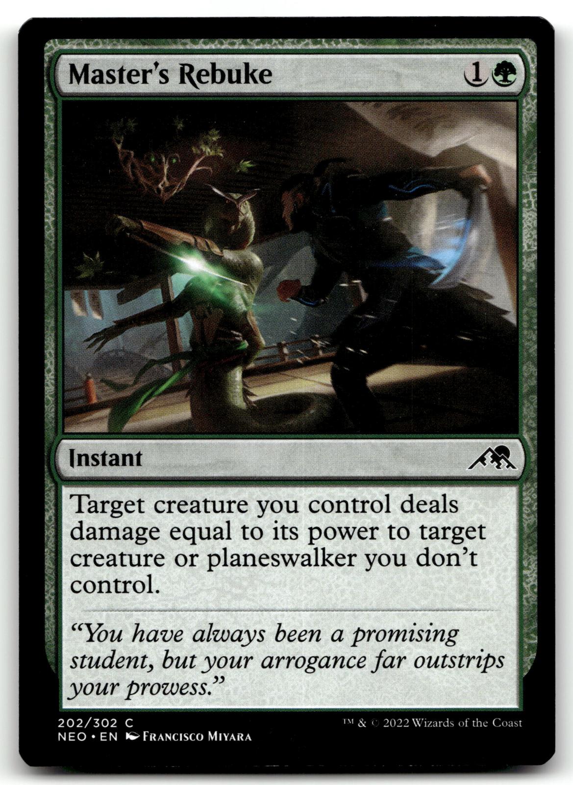 Master's Rebuke 202 Common Kamigawa: Neon Dynasty Magic: The Gathering Near Mint