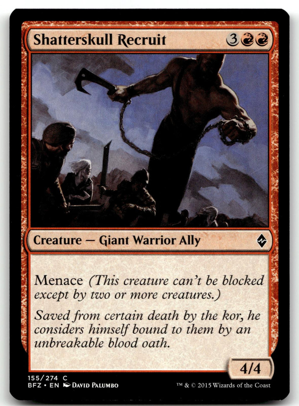 Shatterskull Recruit 155 Common Battle for Zendikar Magic: The Gathering NM