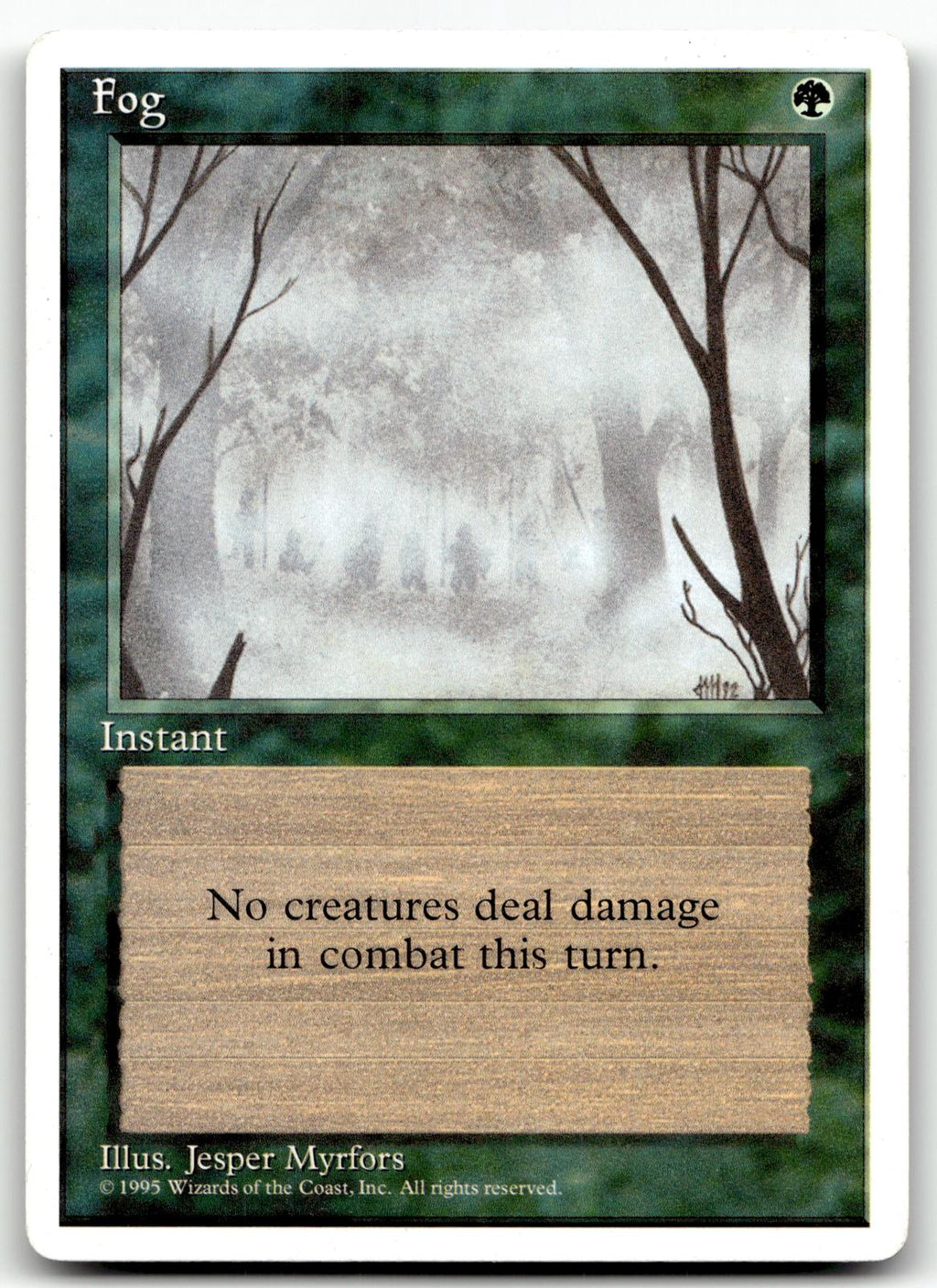 Fog Common Fourth Edition Magic: The Gathering Near Mint