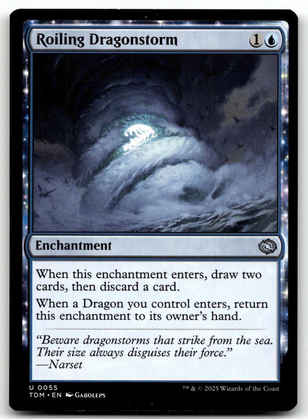 Roiling Dragonstorm 55 Uncommon Tarkir: Dragonstorm Magic: The Gathering NM