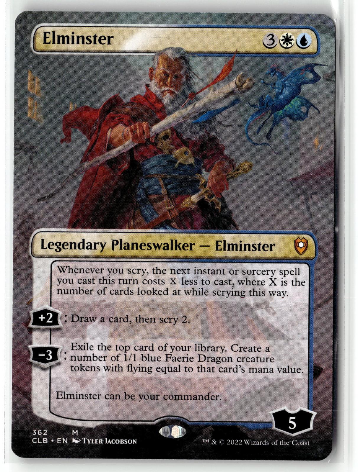 Elminster (Borderless) 362 Commander Legends: Battle for Baldur's Gate Magic: NM
