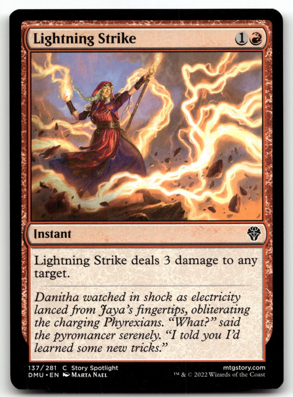 Lightning Strike 137 Common Dominaria United Magic: The Gathering Near Mint
