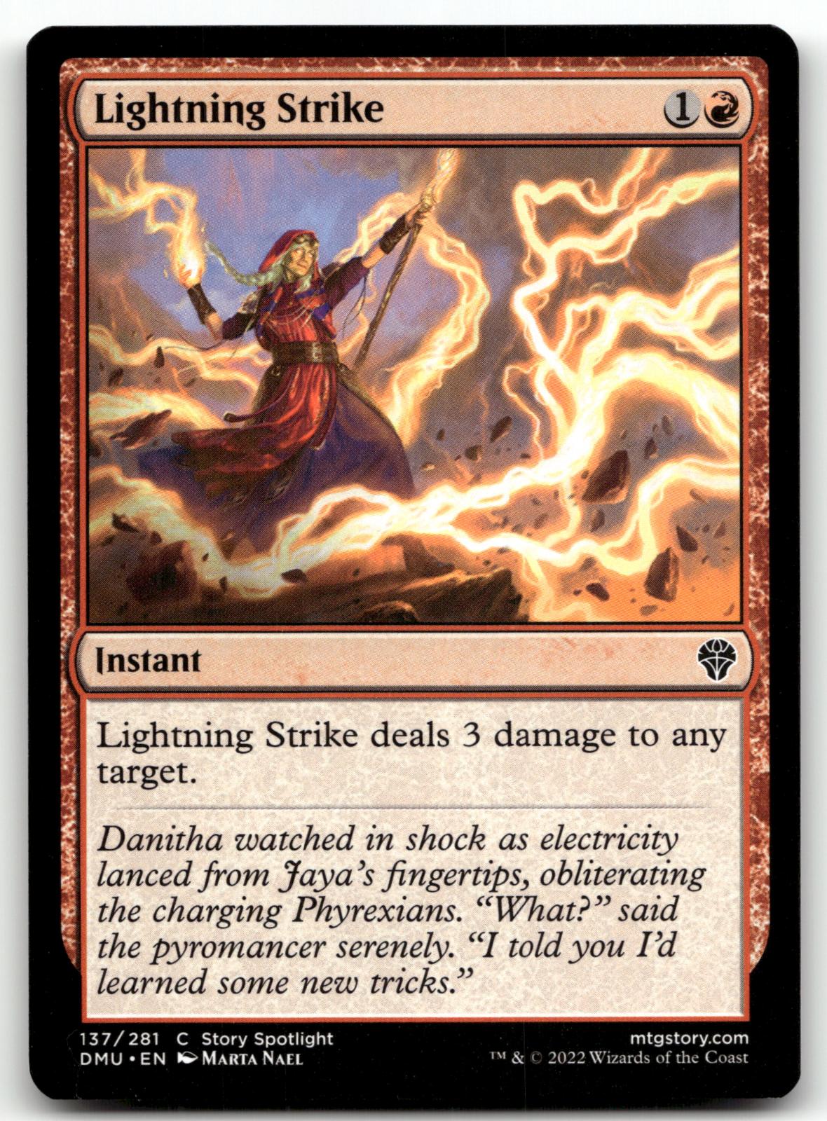Lightning Strike 137 Common Dominaria United Magic: The Gathering Near Mint