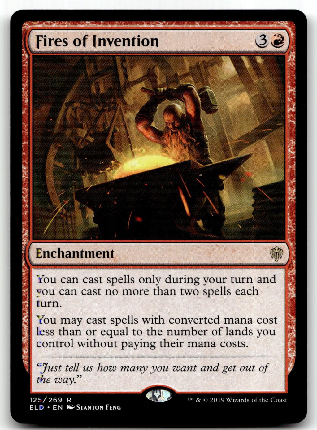 Fires of Invention 125 Rare Throne of Eldraine Magic: The Gathering Near Mint