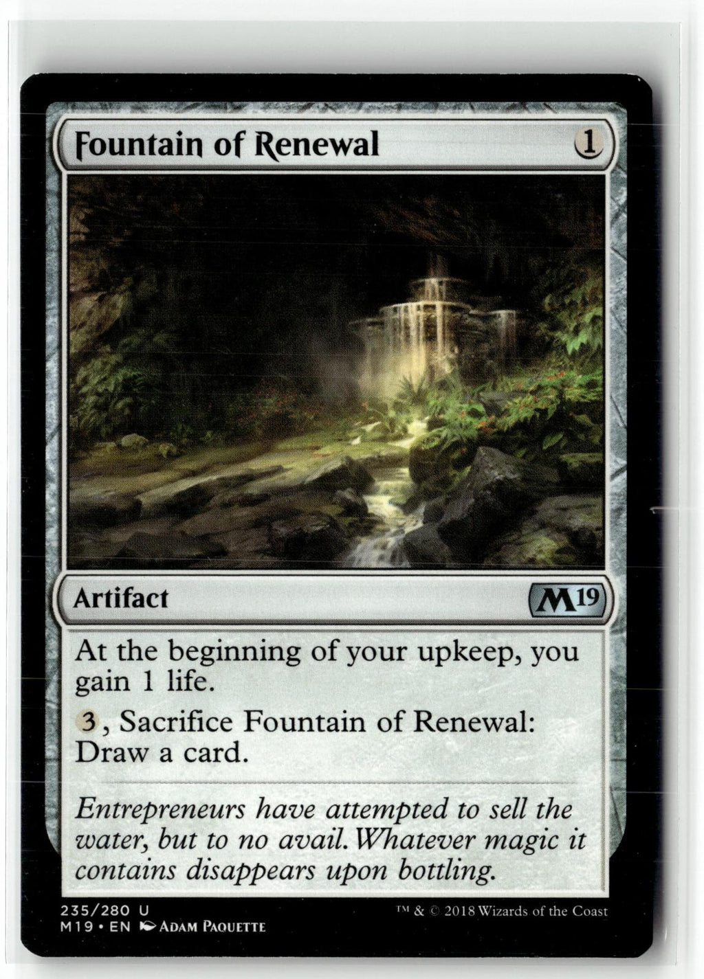 Fountain of Renewal 235 Uncommon Core Set 2019 Magic: The Gathering Near Mint